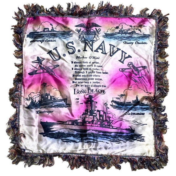 Vintage United States Navy Mother O' Mine Pillow Case Sham - Picture 2 of 13